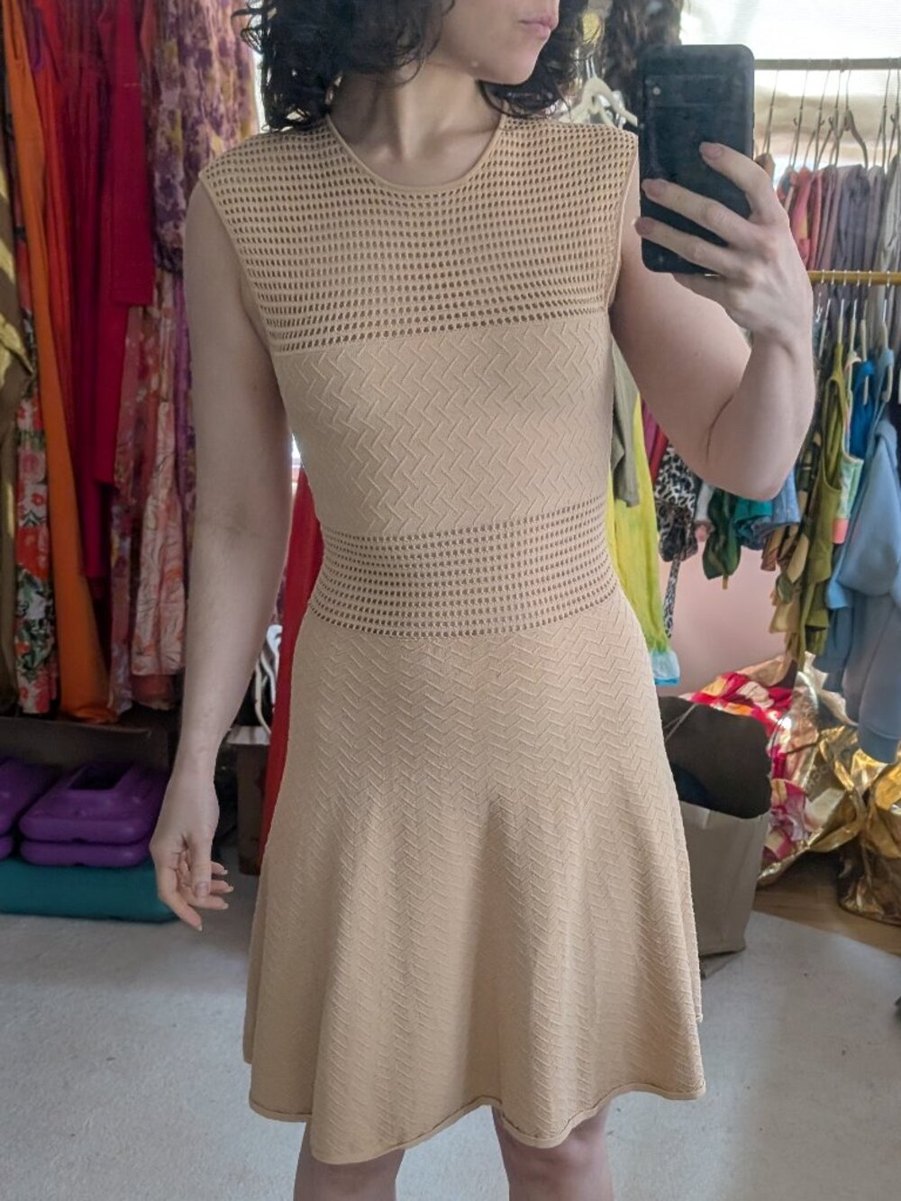 Cream Sleeveless Jay Godfrey Dress